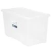 B&M Large Storage Box With Lid 110L - Clear 2 B&M Large Storage Box With Lid 110L - Clear -B&M 284861 110l storage box with lid clear 2