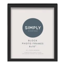 Simply Everyday 8 X 10" Block Frames 3pk - Black -B&M 290765 3pk simply everyday block frames 8x10 black 3