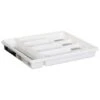 Addis Non-Slip Cutlery Tray - White 2 Addis Non-Slip Cutlery Tray - White -B&M 335260 addis non slip cutlery tray white grey 2