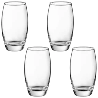 B&M Curved Hiball Glasses 4pk 3 B&M Curved Hiball Glasses 4pk