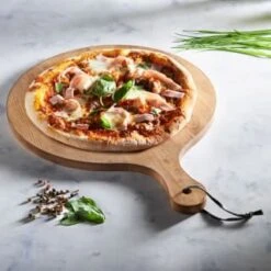 B&M Wooden Pizza Board -B&M 346842 wooden chop and serve board