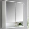 Norsk High Gloss Bathroom Mirror Cabinet 2 Norsk High Gloss Bathroom Mirror Cabinet -B&M 347094 norsk double wall unit