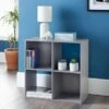 Lokken 4 Cube Shelving Unit - Grey 2 Lokken 4 Cube Shelving Unit - Grey -B&M 348903 lokken grey 4 cube storage