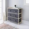 Spaceways 3 Drawer Canvas Unit 1 Spaceways 3 Drawer Canvas Unit -B&M 349041 addis pine canvas 3 drawers