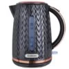 Goodmans Textured Kettle 1.7L - Black & Rose Gold 2 Goodmans Textured Kettle 1.7L - Black & Rose Gold -B&M 354906 goodmans black and rose gold textured kettle 1 7l