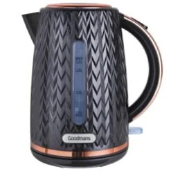 Goodmans Textured Kettle 1.7L - Black & Rose Gold