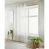 LoftStudio Pompom Voile 55 X 90" - White -B&M 356021 loftstudio pompom voile white 55x90inch