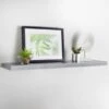 Lokken Floating Shelf 100cm - Grey -B&M 356243 lokken grey floating shelf 100cm