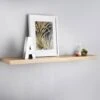 Lokken Floating Shelf 100cm - Oak -B&M 356243 lokken oak floating shelf 100cm