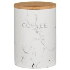 B&M Marble Effect Kitchen Canisters 3pc -B&M 356820 storage canisters marble effect coffee
