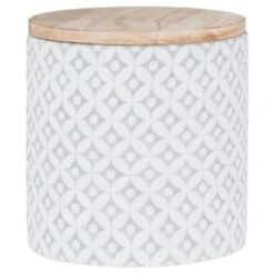 B&M Embossed Geometric Storage Canisters 3pc 13 B&M Embossed Geometric Storage Canisters 3pc -B&M 356821 storage canisters geo grey