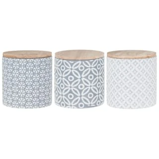 B&M Embossed Geometric Storage Canisters 3pc 5 B&M Embossed Geometric Storage Canisters 3pc - Image 3