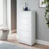 Norsk 5 Drawer Chest - White 1 Norsk 5 Drawer Chest - White -B&M 358576 norsk 5 drawer chest