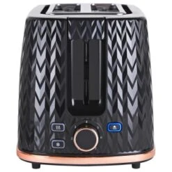 Goodmans Textured 2 Slice Toaster - Black & Rose Gold 10 Goodmans Textured 2 Slice Toaster - Black & Rose Gold -B&M 358961 goodmans textured toaster black rose gold