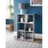 Lokken 6 Cube Shelving Unit - Grey 2 Lokken 6 Cube Shelving Unit - Grey -B&M 360086 lokken 6 cube grey
