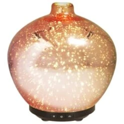 Essence Colour Changing Rose Gold Aroma Diffuser -B&M 363278 colour changing glass aroma diffuser rosa yellow