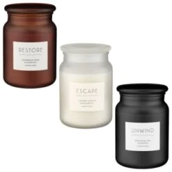 B&M Large Spa Scented Candle - Black - Unwind 9 B&M Large Spa Scented Candle - Black - Unwind -B&M 368680 368679 368691 large spa candle group 2