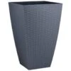 B&M Rattan Effect Planter - Grey -B&M 369863 55cm grey rattan effect planter
