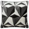 Jenson Geo Velvet Cushion - Grey 2 Jenson Geo Velvet Cushion - Grey -B&M 373032 jenson geo velvet cushion black