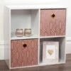 B&M Lana Storage Cubes 2pk - Blush 2 B&M Lana Storage Cubes 2pk - Blush -B&M 374348 2pk blush lana storage cubes