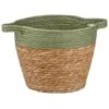 B&M Two Tone Wicker Basket - Green 1 B&M Two Tone Wicker Basket - Green -B&M 374391 green two tone wicker basket