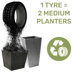 B&M Sonata Planter 71cm - Slate -B&M 377687 377689 377691 377694 377698 377702 sonata planter slate pewter 33cm 50cm 70cm