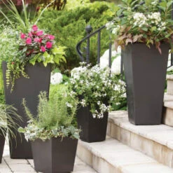 B&M Sonata Planter 71cm - Slate -B&M 377687 377689 377691 377694 377698 377702 sonata planter slate pewter 33cm 50cm 70cm 3