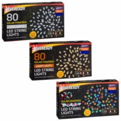 Eveready Solar Powered LED String Lights 80pk - Warm White -B&M 379212 379213 379215 80pk eveready led string lights main