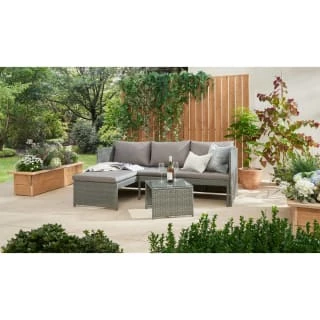 Sorrento Reversible Rattan Effect Corner Sofa Set 2pc 4 Sorrento Reversible Rattan Effect Corner Sofa Set 2pc - Image 2