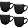 Simply Everyday Gloss Mugs 4pk - Black -B&M 380121 4pk simply everyday mugs black 3