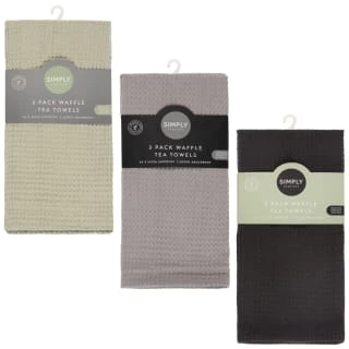 Simply Everyday Waffle Tea Towels 3pk - Grey 6 Simply Everyday Waffle Tea Towels 3pk - Grey - Image 4