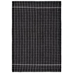 B&M Check Tea Towels - Black 3pk 10 B&M Check Tea Towels - Black 3pk -B&M 380307 3pk check tea towels black 4