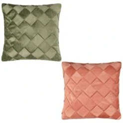 B&M Basket Weave Velvet Cushion - Sage 7 B&M Basket Weave Velvet Cushion - Sage -B&M 380438 380756 basket weave velvet cushion main