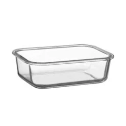 B&M Pink Glass Food Container - Medium -B&M 380660 glass food container pink medium