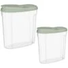 B&M Cereal Storage Container Set 2pk - Sage 1 B&M Cereal Storage Container Set 2pk - Sage -B&M 380752 cereal storage set 2 peice sage