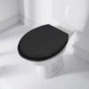 B&M Tongue & Groove Toilet Seat - Black -B&M 383098 t and g toilet seat black