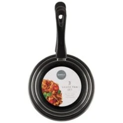 Simply Everyday Sauce Pan Set 3pk -B&M 383599 3 sauce pan set 2