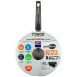 Tower Cerastone Multi-Pan 28cm -B&M 383608 28cm cerastone multi pan