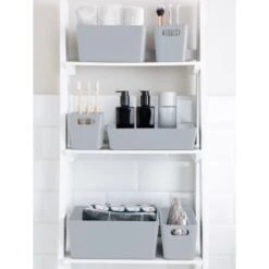 Soho Storage Tub 10 X 30 X 10cm - Grey 7 Soho Storage Tub 10 X 30 X 10cm - Grey -B&M 384404 384408 384417 soho box grey group1