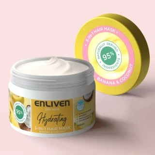 Enliven Hydrating 3-in-1 Hair Mask 350ml - Banana & Coconut 4 Enliven Hydrating 3-in-1 Hair Mask 350ml - Banana & Coconut - Image 2