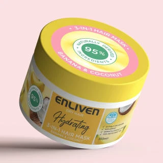 Enliven Hydrating 3-in-1 Hair Mask 350ml - Banana & Coconut 5 Enliven Hydrating 3-in-1 Hair Mask 350ml - Banana & Coconut - Image 3