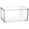 Clear Nestable Storage Tub - Medium 2 Clear Nestable Storage Tub - Medium -B&M 384979 clear nestable box medium 2