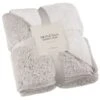 B&M Montana Two Tone Sherpa Throw - Natural 1 B&M Montana Two Tone Sherpa Throw - Natural -B&M 388815 montana sherpa throw