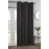B&M Kent Woven Eyelet Blackout Panel 54 X 86" - Charcoal -B&M 388869 kent blackout woven panel charcoal