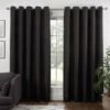 B&M Colorado Hopsack Fully Lined Black Eyelet Curtains 90 X 90" 1 B&M Colorado Hopsack Fully Lined Black Eyelet Curtains 90 X 90" -B&M 388900 388901 388902 388903 388904 colorado eyelet curtain black