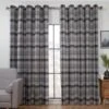 B&M Oakland Traditional Woven Grey Check Curtains 66 X 90" -B&M 388935 388936 388937 388938 388939 oakland woven check curtain grey