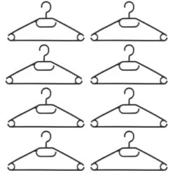 B&M Swivel Hook Hangers 8pk - Black 7 B&M Swivel Hook Hangers 8pk - Black -B&M 389262 home organisation 8pk swivel hook hangers black 2