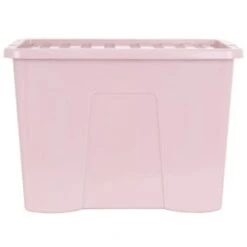 B&M Storage Box With Lid 80L - Dusty Pink 9 B&M Storage Box With Lid 80L - Dusty Pink -B&M 391383 dusty pink 80l storage box and lid