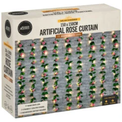 Artificial Rose Solar Curtain -B&M 392925 150x150cm artificial rose solar curtain 3