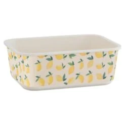 B&M Rectangular Tubs 2pk - Lemons -B&M 392929 2pk reuse and repurpose rectangle tubs lemon